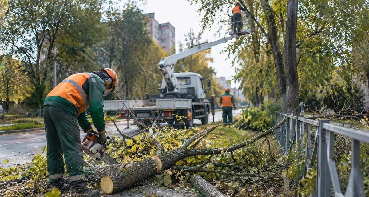 В Октябрьском районе за месяц спилят 258 аварийных деревьев — с графиком по улицам